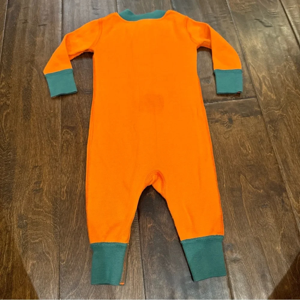 Hanna Andersson Baby Zip Sleeper Jack-O-lantern Halloween Pumpkin size 3-6 Month